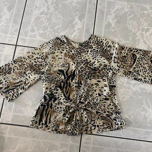 Zebra and Leopard Print Shirt